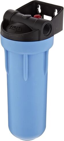 Pentair Pentek 150566 3G غطاء فلتر قياسي، 3/4 بوصة NPT #10 غطاء فلتر مياه شفاف مع غطاء دعامة متكامل وزر تخفيف الضغط، 10 بوصة، أزرق/شفاف in Kuwait