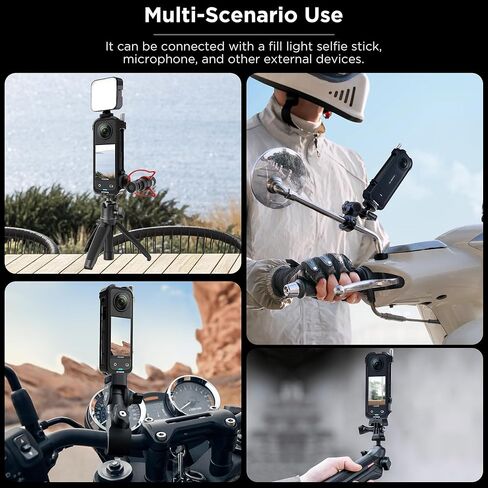 إطار المرافق CYNOVA Insta 360 X4 لملحقات insta360 X4، حافظة واقية Insta 360 X4 من الألومنيوم لملحقات Insta 360 X4، 2 حذاء بارد، حماية إضافية، مرونة التركيب in Kuwait