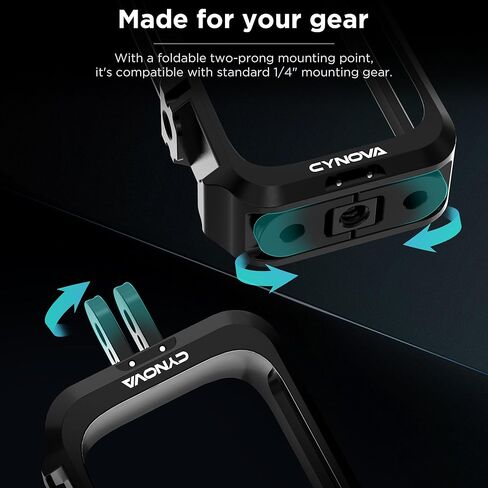 إطار المرافق CYNOVA Insta 360 X4 لملحقات insta360 X4، حافظة واقية Insta 360 X4 من الألومنيوم لملحقات Insta 360 X4، 2 حذاء بارد، حماية إضافية، مرونة التركيب in Kuwait