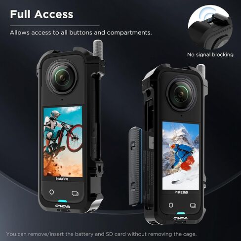 إطار المرافق CYNOVA Insta 360 X4 لملحقات insta360 X4، حافظة واقية Insta 360 X4 من الألومنيوم لملحقات Insta 360 X4، 2 حذاء بارد، حماية إضافية، مرونة التركيب in Kuwait