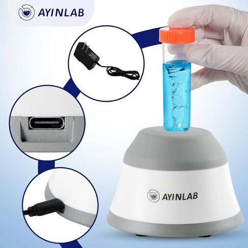 خلاط دوامي صغير مع وظيفة اللمس، خلاط دوامي للمختبر، طلاء أظافر، مواد لاصقة للرموش وخلط طلاء الأكريليك، يتضمن 120 كرة خلط من الفولاذ المقاوم للصدأ، 4 زجاجات، 1 قمع in Kuwait