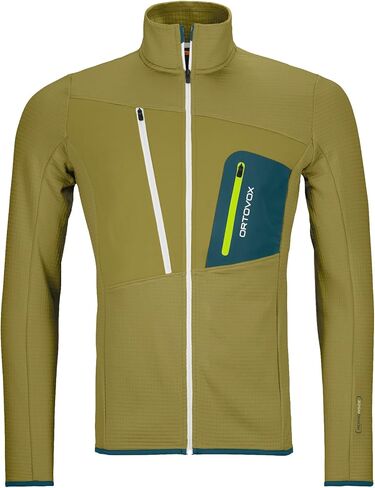 Ortovox Men’s Fleece Grid Jacket, High Alpine Jacket, Merino Wool for Skiing in Saudi Arabia