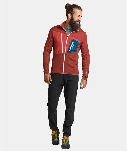 سترة Ortovox للرجال من الصوف الشبكي، سترة عالية جبال الألب، صوف ميرينو للتزلج in Kuwait