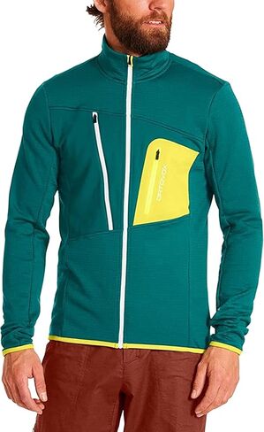 سترة Ortovox للرجال من الصوف الشبكي، سترة عالية جبال الألب، صوف ميرينو للتزلج in Kuwait