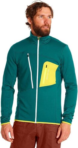 Ortovox Men’s Fleece Grid Jacket, High Alpine Jacket, Merino Wool for Skiing in Saudi Arabia