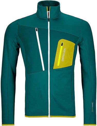 Ortovox Men’s Fleece Grid Jacket, High Alpine Jacket, Merino Wool for Skiing in Saudi Arabia