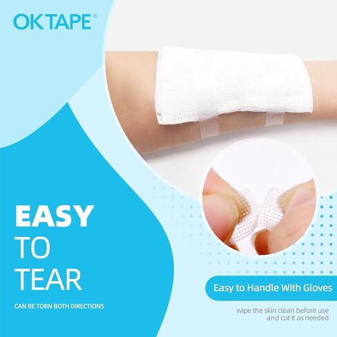 OK TAPE OKPore Transparent Surgical Tape, First-Aid Medical Hypoallergenic Tape, Latex Free, Pack of 12 Rolls, Size: 1“*10yds in Saudi Arabia