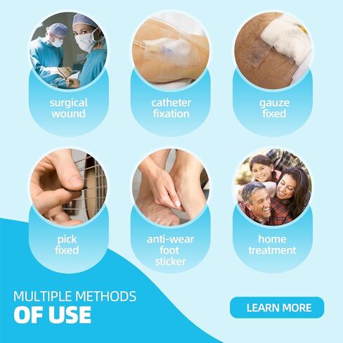 OK TAPE OKPore Transparent Surgical Tape, First-Aid Medical Hypoallergenic Tape, Latex Free, Pack of 12 Rolls, Size: 1“*10yds in Saudi Arabia