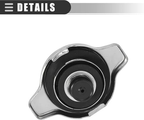 Motoforti Radiator Coolant Recovery Cap Radiator Cap,for Acura MDX 2007-2017,Metal,Silver Tone,Black in Saudi Arabia
