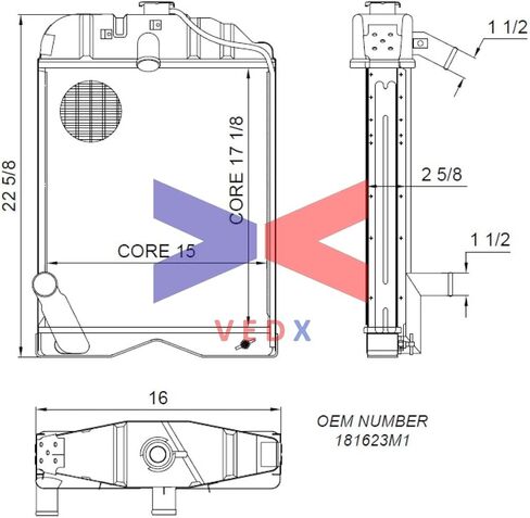 181623M1 جرار ماسي فيرغسون المبرد يناسب TE20 من Vedx Online in Kuwait