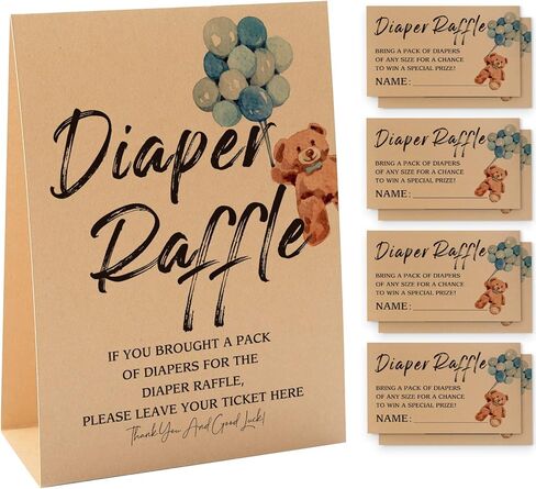 1 لافتة يافل للحفاضات ومجموعة 50 بطاقة كرافت، حفل استقبال مولود محايد للجنسين، زينة استحمام الطفل، ألعاب استحمام الطفل/119KF in Kuwait