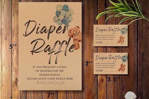 1 لافتة يافل للحفاضات ومجموعة 50 بطاقة كرافت، حفل استقبال مولود محايد للجنسين، زينة استحمام الطفل، ألعاب استحمام الطفل/119KF in Kuwait