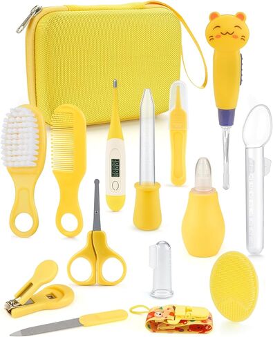 Baby Healthcare and Grooming Kit 15 in 1, Safe Baby Grooming Kit Newborn Girl Boy Essentials, Portable Baby Care Set Nursery Shower Gift for Infant Baby Registry Search (Blue) in Saudi Arabia