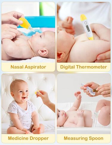 Baby Healthcare and Grooming Kit 15 in 1, Safe Baby Grooming Kit Newborn Girl Boy Essentials, Portable Baby Care Set Nursery Shower Gift for Infant Baby Registry Search (Blue) in Saudi Arabia