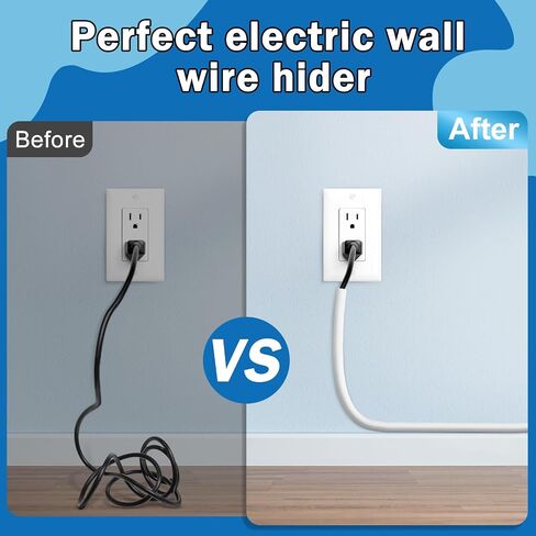 UOMTFAI Wall Cord Hider 118 Inch - Self-Adhesive Wire Cover Raceway for Walls, Flexible PVC Cable Concealer for Home and Office, W0.59 H0.39in - White in Kuwait