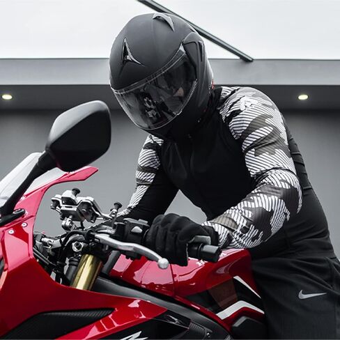ILM Motorcycle Helmets Modular Dual Visor Flip-up Full Face Street Bike Racing Helmet DOT 5 Colors Model 808 (L, Matte Black) in Saudi Arabia
