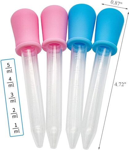 11 Pcs Eye Droppers for Kids - 5ml Silicone Plastic Pipettes Liquid Transfer Dropper for Crafts Science Water Play Candy Gummy Molds in Saudi Arabia