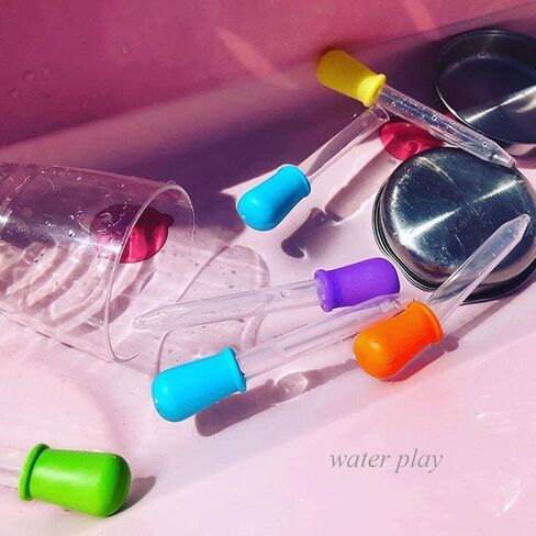 11 Pcs Eye Droppers for Kids - 5ml Silicone Plastic Pipettes Liquid Transfer Dropper for Crafts Science Water Play Candy Gummy Molds in Saudi Arabia