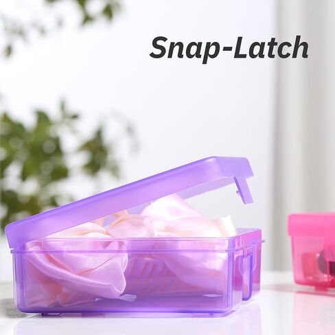 Organizing Container with Latching Lids,Stackable Plastic Empty Storage Boxes for Office,Lego,Crayon and Other Craft Projects (18 Pack-Clear) in Saudi Arabia