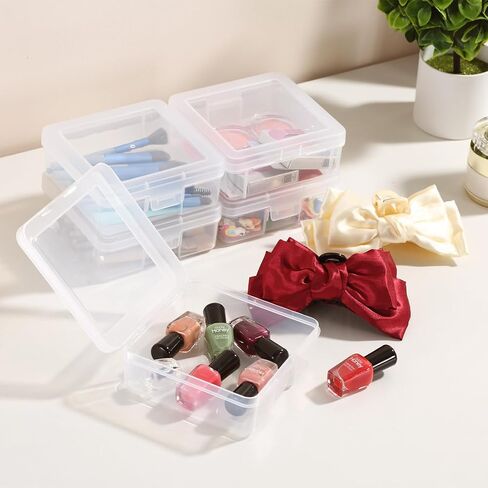 Organizing Container with Latching Lids,Stackable Plastic Empty Storage Boxes for Office,Lego,Crayon and Other Craft Projects (18 Pack-Clear) in Saudi Arabia