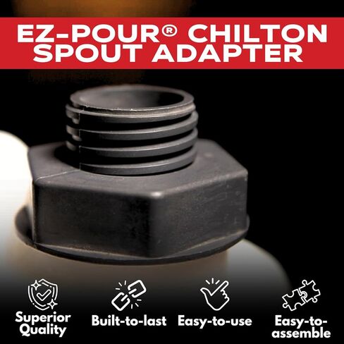 مجموعة محول علب الغاز EZ-Pour A1 Chilton (عبوة من 1) - استبدال فوهة غاز Chilton، تمنع الانسكابات، فوهة علبة الغاز وفوهة جيري in Kuwait
