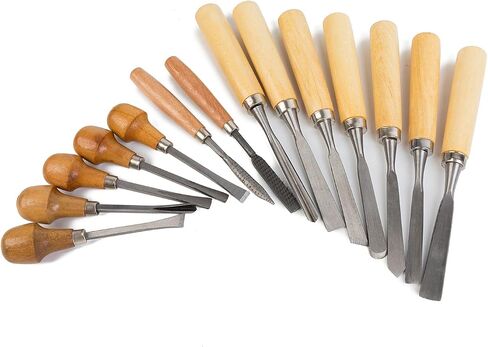 Fving Wood Carving Tools Set of 16, Chisels with Canvas Case,Gouges and Woodworking Chisel Set with Sharpening Stone and Wooden Blocks for Beginners Professionals, Wood Carving Kit in Saudi Arabia