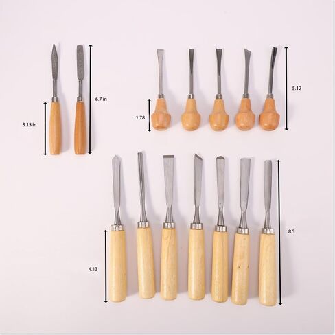 Fving Wood Carving Tools Set of 16, Chisels with Canvas Case,Gouges and Woodworking Chisel Set with Sharpening Stone and Wooden Blocks for Beginners Professionals, Wood Carving Kit in Saudi Arabia