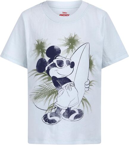 Disney Mickey Mouse Boys 3 Piece Shorts Set with Buttoned Down Shirt and T-Shirt for Toddlers - Green in Saudi Arabia