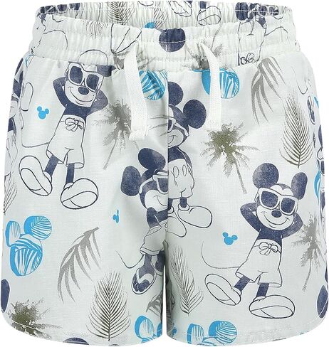 Disney Mickey Mouse Boys 3 Piece Shorts Set with Buttoned Down Shirt and T-Shirt for Toddlers - Green in Saudi Arabia