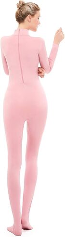 Long Sleeve Unitard Mock Turtleneck Footed Spandex Bodysuit Costume Jumpsuit Adult Unisex in Saudi Arabia