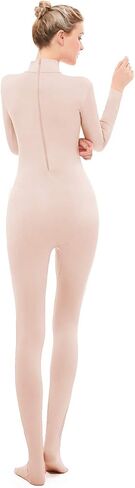 Long Sleeve Unitard Mock Turtleneck Footed Spandex Bodysuit Costume Jumpsuit Adult Unisex in Saudi Arabia