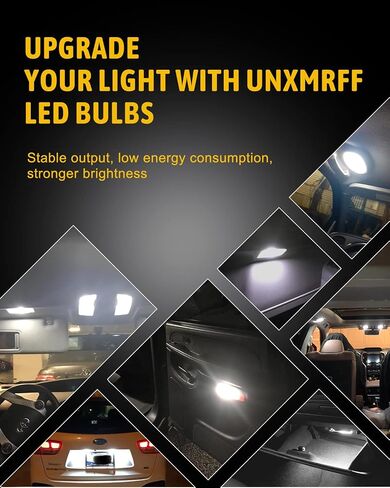 UNXMRFF - Super Bright 194 LED Bulb Amber/Yellow Canbus Error Free, T10 168 2825 W5W LED Bulbs for Interior Car Light Bulbs Dome Map License Plate Trunk Cargo Lights, (10PCS) in Saudi Arabia