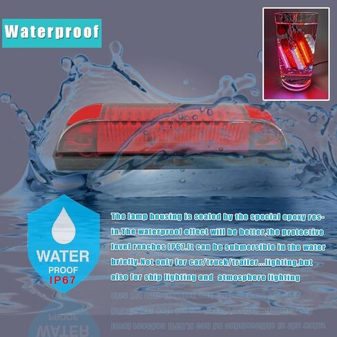 7 قطعة أضواء علامة LED العنبر + 7 قطعة أضواء LED الحمراء للشاحنات والمقطورات RV سيارة حافلة القوارب البحرية 12 فولت أضواء جانبية led in Kuwait