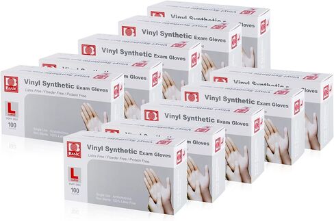 Disposable Medical Clear Vinyl Exam Gloves Industrial Gloves - Latex-Free & Powder-Free 100PCS - Medium in Saudi Arabia