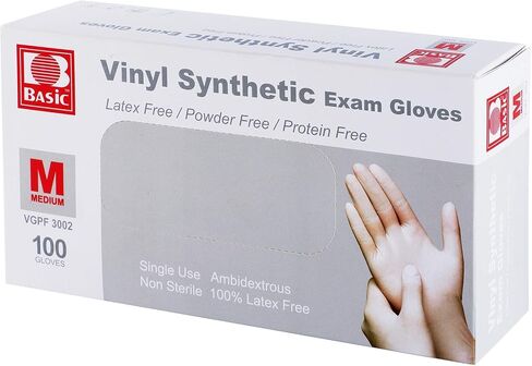 Disposable Medical Clear Vinyl Exam Gloves Industrial Gloves - Latex-Free & Powder-Free 100PCS - Medium in Saudi Arabia