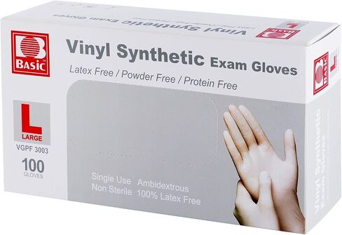 Disposable Medical Clear Vinyl Exam Gloves Industrial Gloves - Latex-Free & Powder-Free 100PCS - Medium in Saudi Arabia