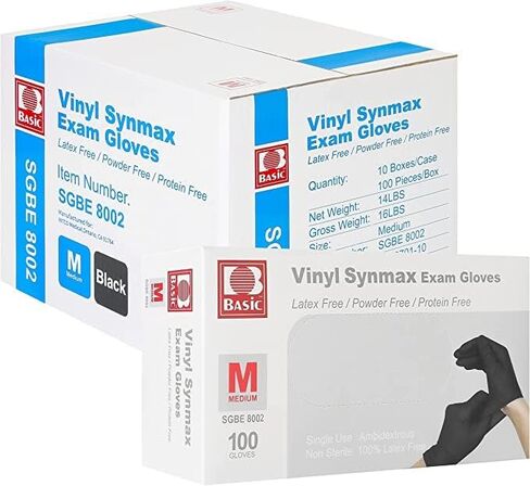 Disposable Medical Clear Vinyl Exam Gloves Industrial Gloves - Latex-Free & Powder-Free 100PCS - Medium in Saudi Arabia