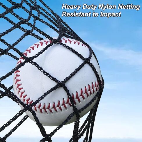 Baseball Batting Cage,Heavy Duty Baseball Training Cage,Stabilized Batting Cages with Ground Inserts, Batting Cages for Backyard,13x10x8ft in Saudi Arabia