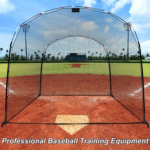 Baseball Batting Cage,Heavy Duty Baseball Training Cage,Stabilized Batting Cages with Ground Inserts, Batting Cages for Backyard,13x10x8ft in Saudi Arabia