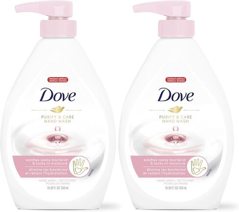 Dove Hand Wash Hygiene and Care For Hands White Peach and Tea Washes Away Bacteria and Locks In Moisture 18.5 oz 4 Count in Saudi Arabia