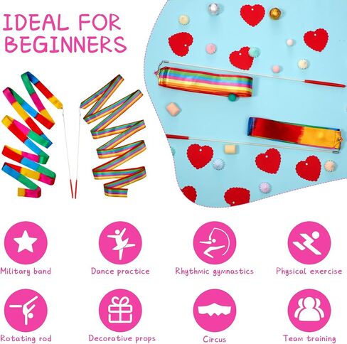 4 Pieces 26 Inch Twirling and Marching Christmas Baton - Standard Stainless Steel Mini Shaft Rod with Rubberized Tips - Complete with Dance Ribbon Streamer in Saudi Arabia