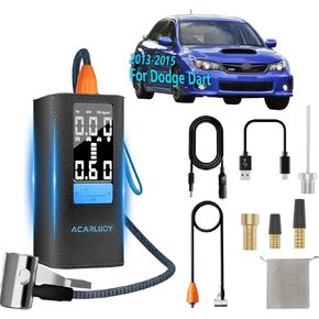 تضخم ضاغط الهواء المحمول - 150psi 6000mAh مضخة هواء اللاسلكي لإطارات السيارات ، 3x تضخم أسرع ، شاشة LCD ، تناسب دودج دارت (2013-2015) ، مضخة هواء الإطارات in Kuwait