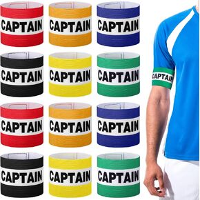 12 PCS Soccer Captain Armblics مرنة معصم معصم الكبار قائد فريق القائد القابل للتعديل in Kuwait