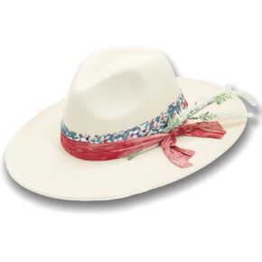 قبعة عتيقة عريضة الحافة فيدورا - قبعة مصنوعة يدويًا للرجال والنساء in Kuwait