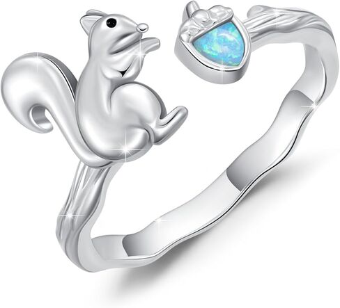 OHAYOO Dog Paw Print Ring for Women 925Sterling Silver Paw Print Moonstone Open Ring Adjustable Pet Puppy Paw Ring Jewelry for Women in Saudi Arabia