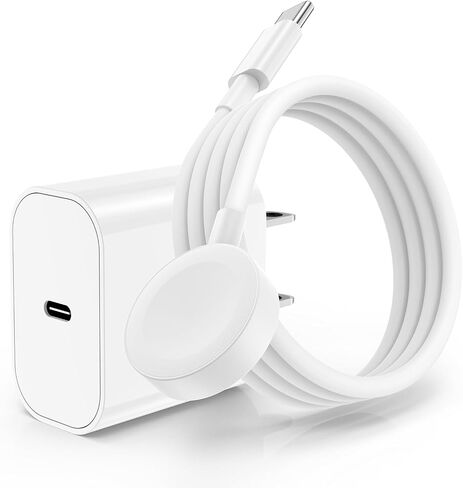iPhone 16 15 Charger Fast Charging, 10ft USB C to C Cable Cord Long and 20W USB C Charger for iPhone 16/16 Pro/16 Pro Max/15/15 Plus/15 Pro/15 Pro Max/iPad, USB C Wall Plug Power Adapter Cube Brick in Saudi Arabia