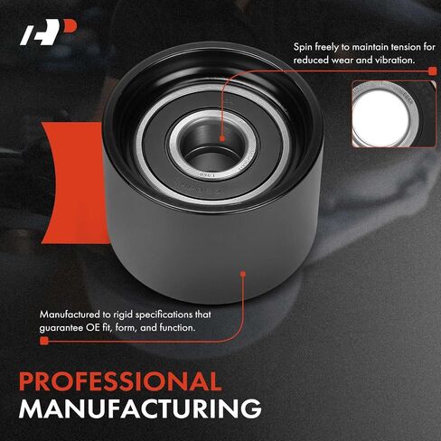 A-Premium Belt Idler Idler Pulley متوافقة مع Volvo VAH 2011-2019 ، VHD 2004-2008/2011-2020 ، VN 2004 ، VNL 2004-2009/2013 ، VNM 2004-2008/2013 ، VT 2006-2009 & Mack Granite 2018/2020-2023 ، GU7 ، GU8 ، in Saudi Arabia
