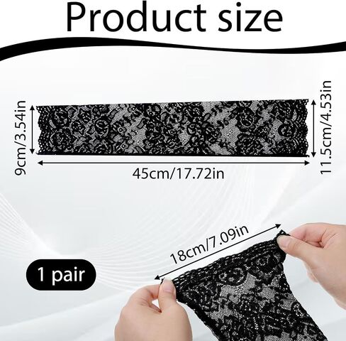 Lace Arm Sleeves For Women, Long Fingerless Lace Sleeves Fingerless Arm Covers Warmers Black for Tea Party Wedding Opera Decoration in Saudi Arabia