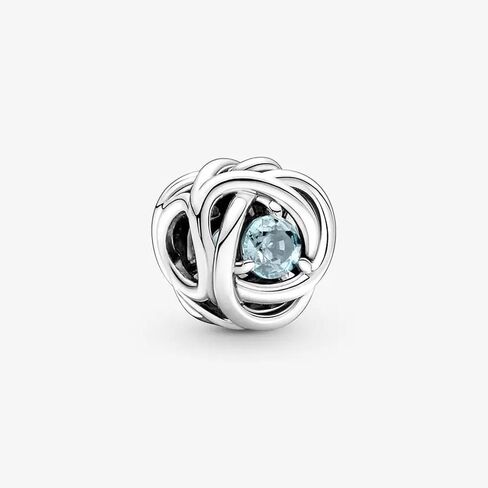 Pandora September Blue Eternity Circle Charm Bracelet Charm Moments Bracelets - Stunning Women's Jewelry - Gift for Women - Made with Sterling Silver & Man-Made Crystal, With Gift Box in Saudi Arabia