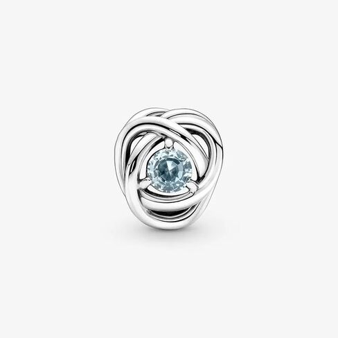 Pandora September Blue Eternity Circle Charm Bracelet Charm Moments Bracelets - Stunning Women's Jewelry - Gift for Women - Made with Sterling Silver & Man-Made Crystal, With Gift Box in Saudi Arabia